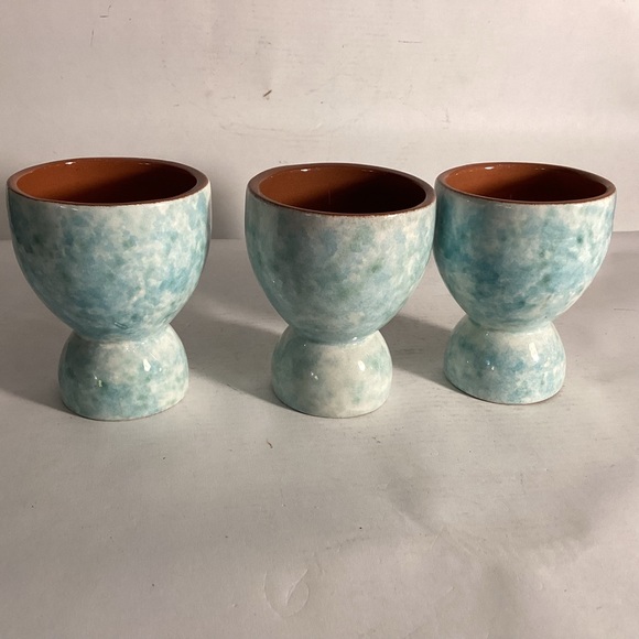 Set of3 Stangl pottery egg cups, sponge ware - Picture 6 of 6
